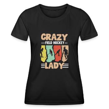 Hockey sur gazon Lady Enthusiast Defender assiste Spor - T-shirt sport Femme - noir - Devant - AI Model Female 172 light (172cm)