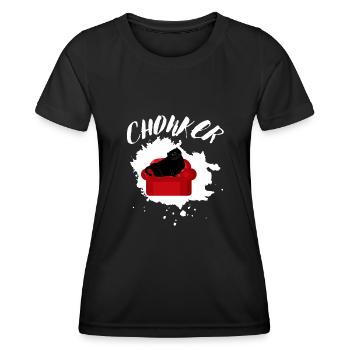 Chonk Cat Obesity - Women's Functional T-Shirt - black - Front - AI Model Female 172 light (172cm)