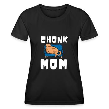 Chonk Cat Obesity - Women's Functional T-Shirt - black - Front - AI Model Female 172 light (172cm)