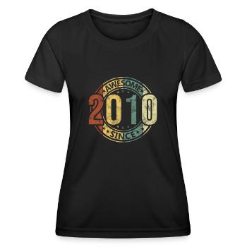 Awesome Since 2010 Retro Vintage Birthday - Women's Functional T-Shirt - black - Front - AI Model Female 172 light (172cm)