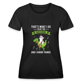 Woodwind instrument and bassoon wind instrument - Women's Functional T-Shirt - black - Front - AI Model Female 172 light (172cm)