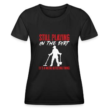 Détecteur de métaux Détection de métaux Chasse au trésor - T-shirt sport Femme - noir - Devant - AI Model Female 172 light (172cm)