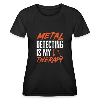 Détecteur de métaux Détection de métaux Chasse au trésor - T-shirt sport Femme - noir - Devant - AI Model Female 172 light (172cm)