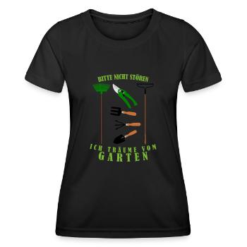 Galabauer Garten Gärtner Galabau - Frauen Funktions-T-Shirt - Schwarz - Vorne - AI Model Female 172 light (172cm)