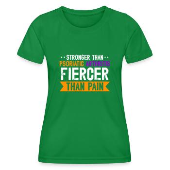 Plus fort que le rhumatisme psoriasique plus fort que le - T-shirt sport Femme - vert - Devant - AI Model Female 172 dark (172cm)