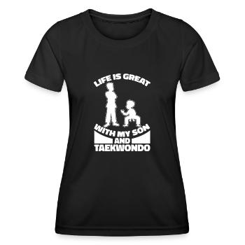 Taekwondo Père Taekwondo - T-shirt sport Femme - noir - Devant - AI Model Female 172 light (172cm)