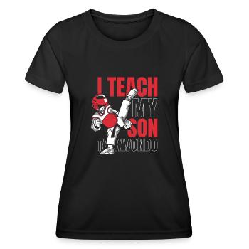 Taekwondo Père Taekwondo - T-shirt sport Femme - noir - Devant - AI Model Female 172 light (172cm)