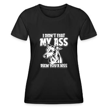 Greyhound Windhund - T-shirt sport Femme - noir - Devant - AI Model Female 172 light (172cm)