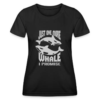 Orca Beobachtung für Buckelwale und Meerwale - Frauen Funktions-T-Shirt - Schwarz - Vorne - AI Model Female 172 light (172cm)
