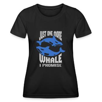 Conception de bélugas pour mammifères marins et orques - T-shirt sport Femme - noir - Devant - AI Model Female 172 light (172cm)