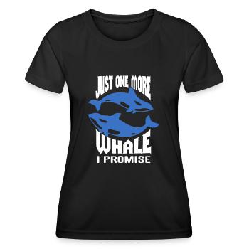 Meeressäuger für Orca-Beobachtung und Buckelwal - Frauen Funktions-T-Shirt - Schwarz - Vorne - AI Model Female 172 light (172cm)