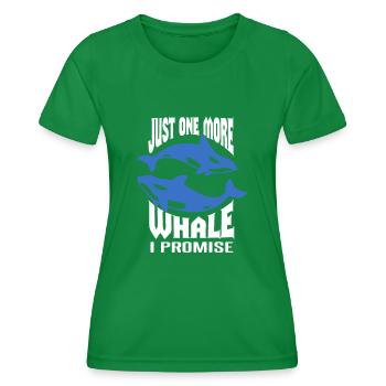 Mammifères marins pour l’observation des orques et des baleines à bosse - T-shirt sport Femme - vert - Devant - AI Model Female 172 dark (172cm)