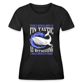 Whale design for whales and blue whales or beluga whales - Women's Functional T-Shirt - black - Front - AI Model Female 172 light (172cm)