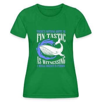 Conception de baleine pour les baleines et les baleines bleues ou les bélugas - T-shirt sport Femme - vert - Devant - AI Model Female 172 dark (172cm)