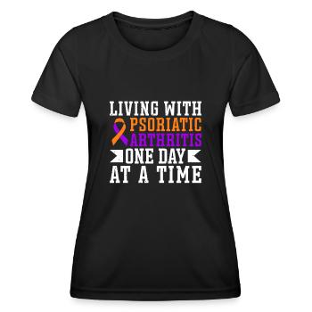 Living with psoriatic arthritis - a day after - Women's Functional T-Shirt - black - Front - AI Model Female 172 light (172cm)