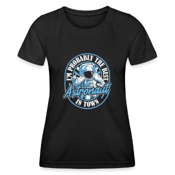 Astronaut Astronaut Cosmonaut Best - Women's Functional T-Shirt - black - Front - AI Model Female 172 light (172cm)