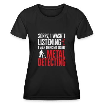 Détecteur de métaux Détection de métaux Chasse au trésor - T-shirt sport Femme - noir - Devant - AI Model Female 172 light (172cm)