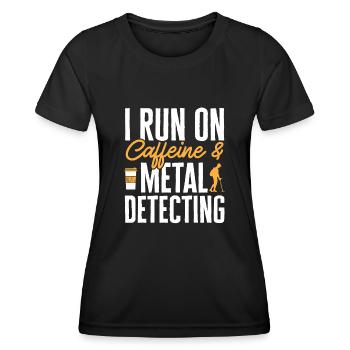 Détecteur de métaux Détection de métaux Chasse au trésor - T-shirt sport Femme - noir - Devant - AI Model Female 172 light (172cm)