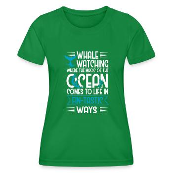 Citation de baleine de mer de mer pour les mammifères marins baleines - T-shirt sport Femme - vert - Devant - AI Model Female 172 dark (172cm)