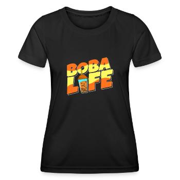 Boba Leben - Frauen Funktions-T-Shirt - Schwarz - Vorne - AI Model Female 172 light (172cm)