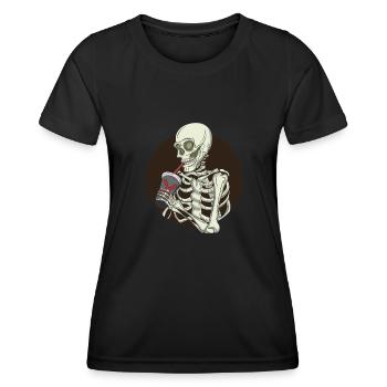 Sceleton Bubble Tea - T-shirt sport Femme - noir - Devant - AI Model Female 172 light (172cm)