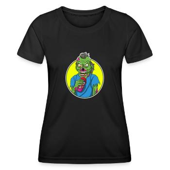 Thé à bulles zombie - T-shirt sport Femme - noir - Devant - AI Model Female 172 light (172cm)