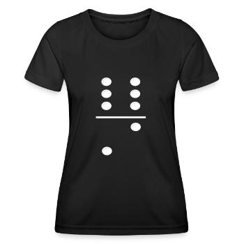 Domino Game Tile 6-2 - Lustiges Gruppenkostüm - Frauen Funktions-T-Shirt - Schwarz - Vorne - AI Model Female 172 light (172cm)