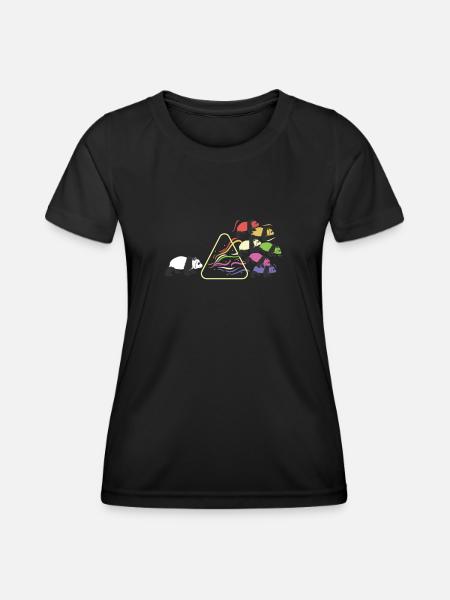 Prisma Panda Licht Dreieckes Lichtspektrum - Frauen Funktions-T-Shirt - Schwarz