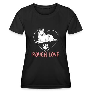 Collie à poil long Collie rugueux Chien - T-shirt sport Femme - noir - Devant - AI Model Female 172 light (172cm)