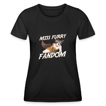 Furry Fandom Fursuits Missing - Women's Functional T-Shirt - black - Front - AI Model Female 172 light (172cm)