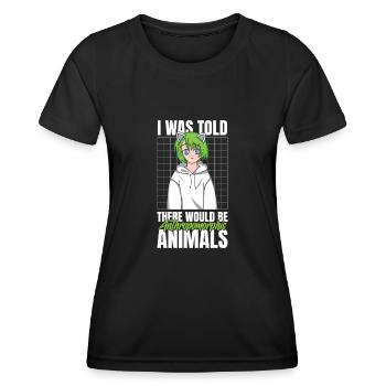 Furry Fandom Fursuits Funny - Women's Functional T-Shirt - black - Front - AI Model Female 172 light (172cm)