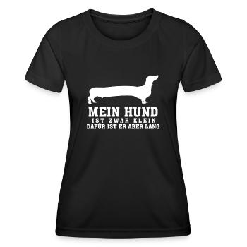 Dachshund Rauhaardackel - Frauen Funktions-T-Shirt - Schwarz - Vorne - AI Model Female 172 light (172cm)