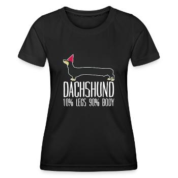 Dachshund Dachshund Club - T-shirt sport Femme - noir - Devant - AI Model Female 172 light (172cm)