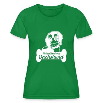 Dachshund Hundeknochen Dackelclub - Frauen Funktions-T-Shirt - Kelly Green - Vorne - AI Model Female 172 dark (172cm)