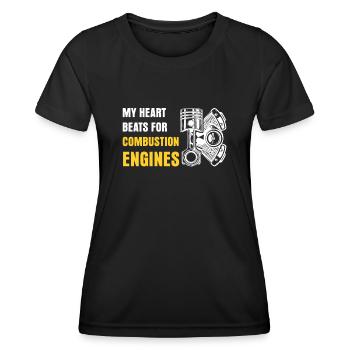 Tuner mécanicien Essence Diesel Tuning - T-shirt sport Femme - noir - Devant - AI Model Female 172 light (172cm)