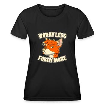 Furry Fandom Fursuits Fox - Women's Functional T-Shirt - black - Front - AI Model Female 172 light (172cm)