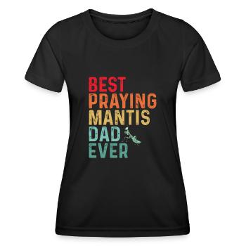 Mante religieuse, collectionneur d’insectes, entomologiste - T-shirt sport Femme - noir - Devant - AI Model Female 172 light (172cm)