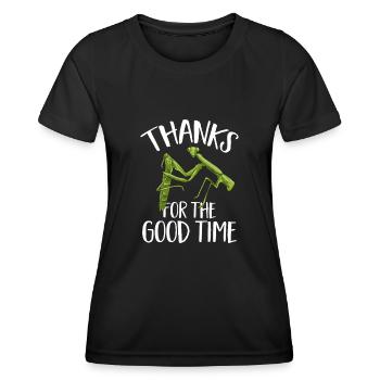 Mante religieuse, collectionneur d’insectes, entomologiste - T-shirt sport Femme - noir - Devant - AI Model Female 172 light (172cm)