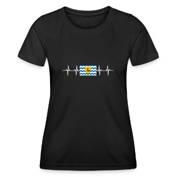 Royaume-Uni Hertfordshire Flag - T-shirt sport Femme - noir - Devant - AI Model Female 172 light (172cm)