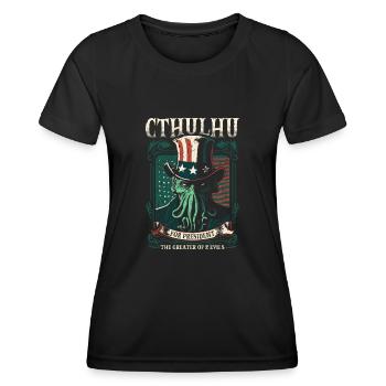 Cthulhu For President, Election 2024 Cosmic Horror - Frauen Funktions-T-Shirt - Schwarz - Vorne - AI Model Female 172 light (172cm)