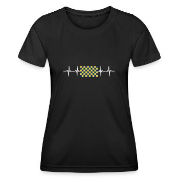 Drapeau du Surrey du Royaume-Uni - T-shirt sport Femme - noir - Devant - AI Model Female 172 light (172cm)