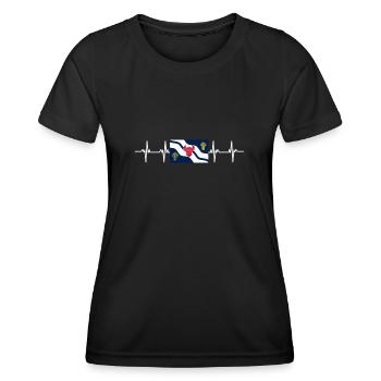 Royaume-Uni Drapeau de l’Oxfordshire - T-shirt sport Femme - noir - Devant - AI Model Female 172 light (172cm)