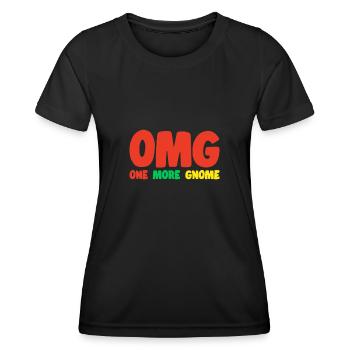 Une autre idée de cadeau miniature de jardin d’elfe gnome - T-shirt sport Femme - noir - Devant - AI Model Female 172 light (172cm)
