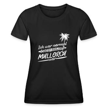 Mallorca Spruch Urlaub Palma - Frauen Funktions-T-Shirt - Schwarz - Vorne - AI Model Female 172 light (172cm)