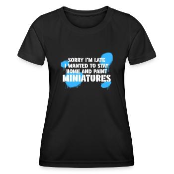 Modellbau Miniaturen Modellbauer - Frauen Funktions-T-Shirt - Schwarz - Vorne - AI Model Female 172 light (172cm)