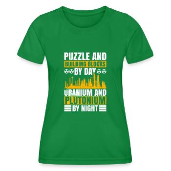 Nuclear Energy Nuclear Engineer Dad Und Nuclear - Frauen Funktions-T-Shirt - Kelly Green - Vorne - AI Model Female 172 dark (172cm)