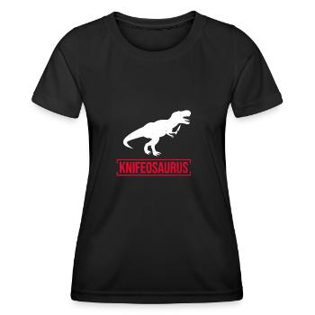 Knifosaurus Knifeaholic Messer Sammler Messer - T-shirt sport Femme - noir - Devant - AI Model Female 172 light (172cm)