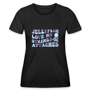 Méduse Méduse Océan Créatures Marines Motif - T-shirt sport Femme - noir - Devant - AI Model Female 172 light (172cm)