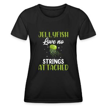 Méduse Méduse Océan Créatures Marines Motif - T-shirt sport Femme - noir - Devant - AI Model Female 172 light (172cm)
