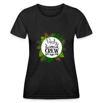 Party Crew mit Palmen Blätter with Palm Leaves - T-shirt sport Femme - noir - Devant - AI Model Female 172 light (172cm)